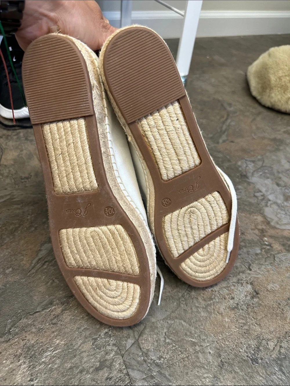 J. Crew White Canvas Lace-Up Espadrille Sneakers